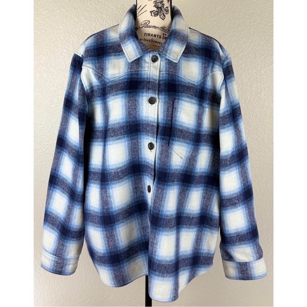 Rails Tripp Plaid Flannel Shirt Jacket Azure Shaphire Blue, size XXL - Picture 3 of 14